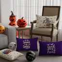 Halloween Pillow Covers Trick or Treat Vases Pumpkins Scarecrow Lumbar Pillow Cases Set of 4 Autumn Decorations for Farmhouse Home Bedroom Sofa Couch Outdoor Holiday Decor 12x20 Inch