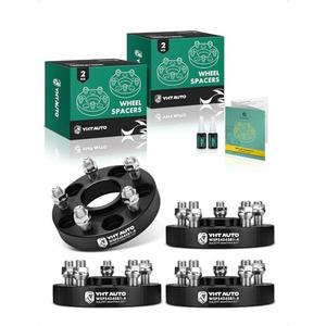 YHTAUTO 5x4.5 Hub Centric Wheel Spacers 1 Inch Fits Chrysler 300 2005-2023, Dodge Charger 2006-2023, Challenger, Magnum 5x114.3mm, Tire Spacers w/ M14x1.5 Studs 71.5 mm Hub Bore 5 Lug 4PCS Black