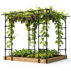 Grape Vine Trellis,Heavy Duty Metal Plant Support Trellis-113L*81W*96H in