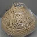 Rattan Pendant Lights, Large Wicker Chandelier Hand-Woven Boho Pendant Light Rattan Basket Hanging Light for Dining Room Kitchen Island Living Room