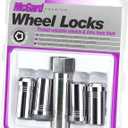 MCGARD 25110 Chrome Tuner Style Cone Seat Wheel Locks (M14 x 1.5 Thread Size) - Set of 4