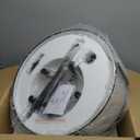 19.6'' Black Drum Chandelier 5-Light Modern White Fabric Chandeliers for Dining Room Adjustable Farmhouse Pendant Light Fixture for Kitchen Island Living Room Bedroom