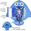 Mambobaby Float with Canopy and Tail New Upgraded Non-Inflatable Baby Pool Float Mambo Float Swim Trainer Solid Infant Swim Float Adjustable Pearl Foam Baby Swim Ring