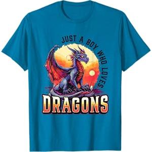 Just A Boy Who Loves Dragons - Boys Dragon T-Shirt
Sapphire Blue L