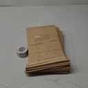 Dualshine 100 Pcs Bread Bags for Homemade Bread Sourdough Bags Paper Kraft with Window 14" x 8.3" x 3.5" with Tin Strip and 500 Pcs Seal Stickers for Cookies Coffee Beans and Bakery (Brown)