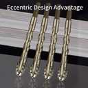 3 x Four-Flute Sawtooth Eccentric Drill Bit Multifunction Four Edged Serrated Eccentric Drill 4-Flute High Hardness Four Edged Serrated Drill Bit Set 4/5/6/8/10/12mm for Concrete Tile Ceramic Wood