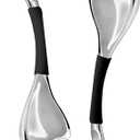 Ice Globes for Face & Eyes, Unbreakable Stainless Steel Cryo Massagers for Skincare Routines, Multifunctional Cold Roller Cooling Globes for Puffiness, Sagging Skin, and Facial Relaxation (Black)