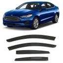 2013-2020 Tape-On Rain Guards for Ford Fusion Side Window Visor Deflectors S SE SEL Titanium Hybrid Durable Tinted Shades 2014 2015 2016 2017 2018 2019