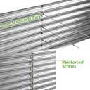 Land Guard 2 Pack 632 ft Galvanized Metal Raised Garden Bed, 2FT Deep Root Elevated Planter Box Steel Large Vegetable Flower Bed Kit, Silver
