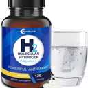 Hywebrvctok Hydrogen Water Tablets with Magnesium, 8 PPM H2 Molecular Hydrogen Tablets for Drinking Water, Rich in Antioxidants, Supports Cellular Health Recovery & Cognitive Function, 120 Counts