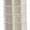 Household Essentials 311344 10 Pocket Hanging Shoe Storage Organizer for Closets | Natural Canvas