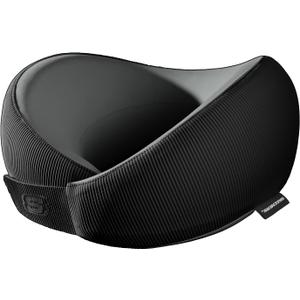 Skechers Men's Memory Foam Neck Pillow, Comfortable & Breathable Travel Pillow,Neck Pillow Airplane for Travel, Car Rides, Home, and Office Use, Ergonomic Design for Men and Women,Black