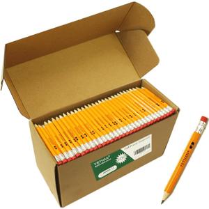 600Pcs Golf Pencils with Eraser Tops,Hexagon Half Wooden pencils, Pre Sharpened 2# HB Golf Back to School Office 4" Mini 600 count/Box