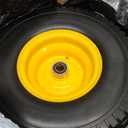 2 Pcs 15x6.00-6 Flat Free Lawn Mower Tire and Wheel, 15x6-6 Front Tire, with 3/4" Bearing (extra 5/8" Bearings), 3-4.4" Centered Hub, Fits Riding Mower & Lawn Tractors, 500 lbs