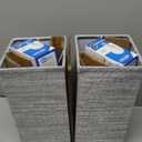 Bedside Table Lamps Set of 2 - Touch Nightstand Lamp for Bedroom with USB C+A Charging Ports & AC Outlets, 3-Way Dimmable Desk Lamp Grey Fabric Shade for Bedroom Living Room, Office (Bulb Included)