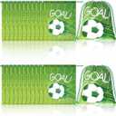 Xuhal 24 Pcs Soccer Drawstring Bags Soccer Party Favors Snack Goodie Gift Bags Sport Ball Drawstring Backpack for Team Ball Birthday Party Decoration Baby Shower Supplies(Green, White)