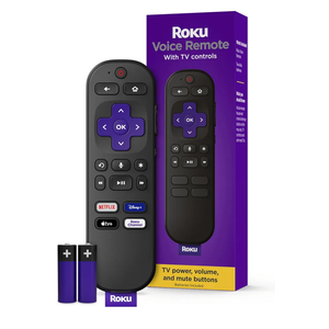 Roku Voice Remote | Replacement TV Remote Control with Voice Control, Simple Setup, & Pre-Set App Shortcuts - Compatible with Roku TV, Players, & Audio Devices
