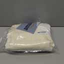 VHC Brands Simple Life Flax Solid Color Cotton Linen Blend Farmhouse Curtains Rod Pocket Drawstring Ties Prairie Panel Pair, Antique White Light Creme