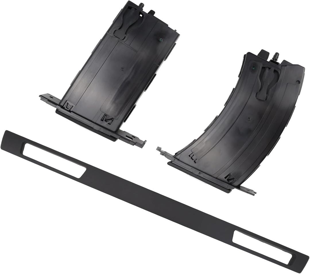 3Pcs Cup Holder Trim Driver & Passenger Side Retractable Set Compatible with 2006-2013 BMW 3 Series E90 E91 E92 E93 323i 325i 328i 330i 335d 335i M3 51459173463 51459173469 51457138797 Black
