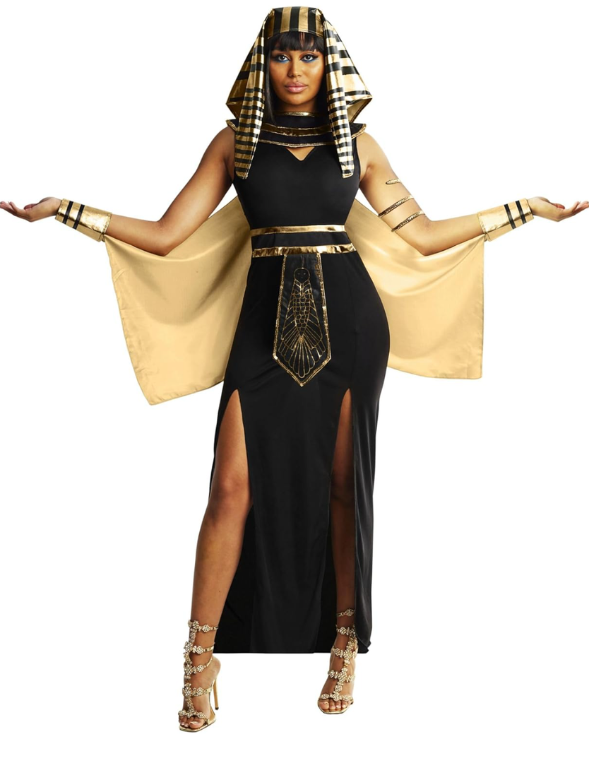 Morph Queen Cleopatra Costume for Women - Egyptian Halloween Costume - Classic Cleopatra Dress for Parties M