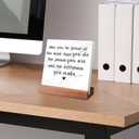 CIHUBS Office Gifts Retirement Gifts for Women Men Party Decoration Ceramic Plaque Table Decorations Sign for Teacher Nurses Coworker Farewell Thank You Gift (White May you be proud of the work)