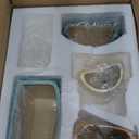 Purzest Ceramic Hanging Planters Geometric Wall Decor Container Flower Pot Holder Great for Succulent Plants, Air Plant, Mini Cactus, Faux Plants (Set of 6)