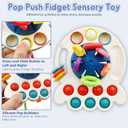 2 x Sensory Montessori Baby Toys, Infant Toddler Travel Toys for Boy Girl, Soft Pull String Fidget Early Educational Learning Bath Toy for 18M+ Autism Birthday Gifts Christmas Stocking Stuffers, Blue
