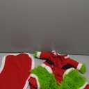 NACOCO Dog Christmas Furry Costume - Xmas Halloween Dog Cosplay Clothes with Cape Hat Monster Funny Cat Uniform Santa Outfits Party Favors Apparel Warm Winter (Green, L) (Large (Pack of 1)