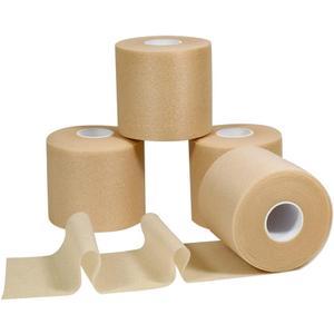4 Rolls Pre Wrap Tape 2.75 Inch x 30 Yards Prewrap Athletic Tape, Prewrap Headbands for Hair Soccer, Foam Underwrap Sports Wrap for Wrists Elbows Knees Ankles, Avoid Skin Injuries (Beige)