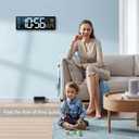 Digital Wall Clock Large Display, 16.2 Inch , LED Digital Clock with Remote Control for Living Room Decor, Automatic Brightness Dimmer with Date Week Temperature (Orange)