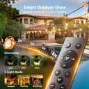 addlon 100FT Outdoor String Lights with Remote Dimmable Patio Lights Waterproof Shatterproof Edison Bulb for Outside Backyard Porch Garden Bistro Pergola Party Decor, Warm Ambience Lighting