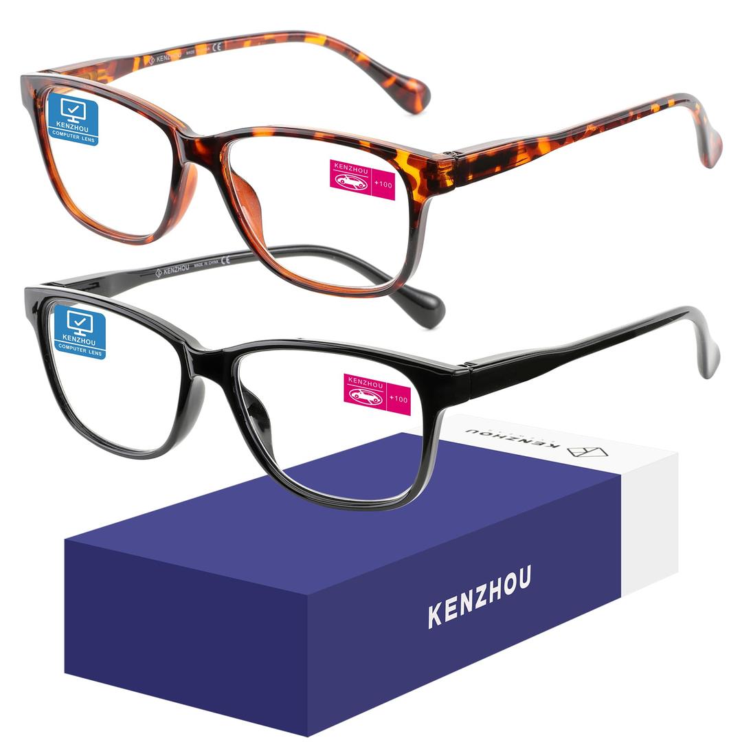 K KENZHOU Blue Light Glasses for Woman Men Bluelight Blocking Glasses for Computer Gaming Phones,Anti Eye Strain & UV Glare
