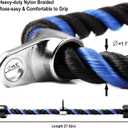 Deluxe Tricep Rope Pull Down Cable, 27 & 36 Inch Rope Length, Easy to Grip & Non-Slip Cable Attachment for Gym Workout Exercise