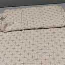 ZWJD Pillow Covers 18x18 Set of 2 Soft Polyester Textured Pillow Covers with Stylish Flange Edge Cozy Farmhouse Throw Pillows for Couch Bed Sofa Living Room (Beige)