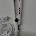 Conair Double Ceramic Flat Iron, 1-Inch Flat Iron Hair Straightener, Five Heat Settings, Extra Long Floating Plates, White