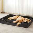 WNPETHOME Orthopedic Washable Dog Bed Large for Senior Dog Cozy Sleep | Waterproof Big Soft Dog Couch Sofa Bed for Dogs Relax with Removable Cover Supportive Comfort Pet Bed Black 36x27 Inch