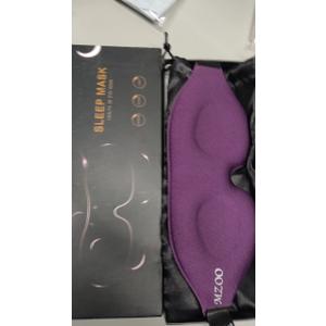 MZOO Luxury Sleep Eye Mask for Side Sleeper Men Women, Zero Eye Pressure 3D Sleeping Mask, Light Blocking Patented Design Night Blindfold, Soft Eye Shade Cover for Travel, Purple