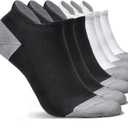 6 Pairs Cushioned No Show Tab Socks - Compression Low Cut Ankle Socks, Anti-Blister & Wicking for Athletic Running (XL)