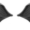 X AUTOHAUX 1 Pair Car Exterior Rear View Mirror Housing Door Wing Mirror Covering Cap for BMW 323i 328i 335d 335i Carbon Fiber Pattern