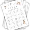 30PCS Boho Rainbow Baby Shower Games, Boho Find The Guest Bingo Game, Gender Reveal Game, Rainbow Baby Shower Decorations