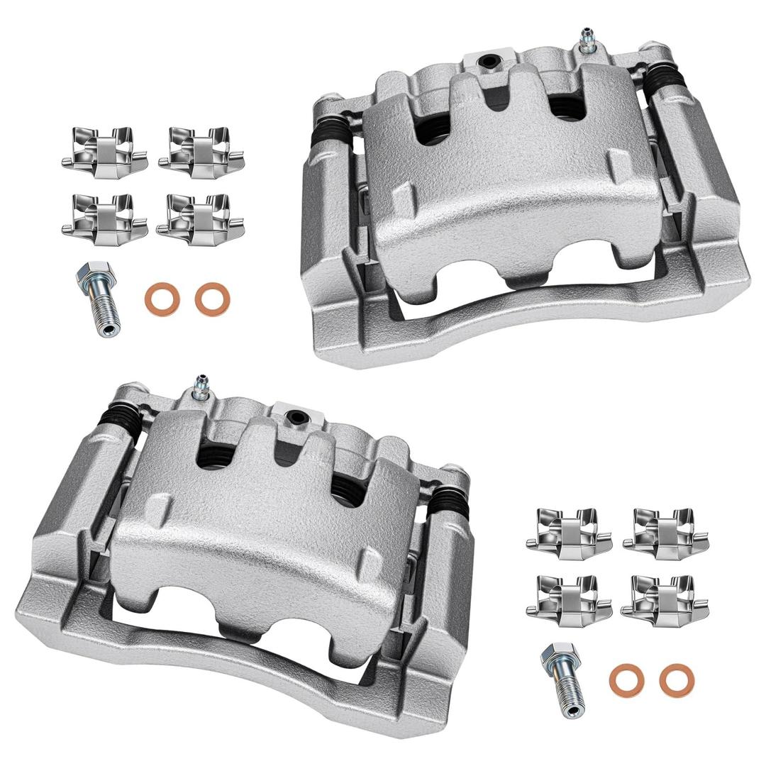 cciyu Rear Left & Right Disc Brake Calipers w/Bracket 18B5077 18B5076