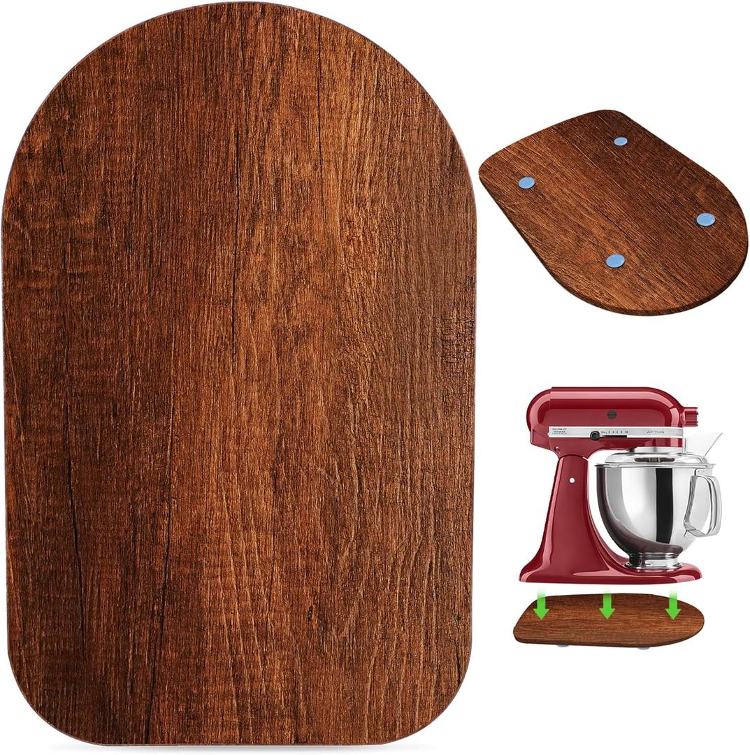 Wooden Mixer Slider for KitchenAid 4.5-5 Qt Tilt-Head Stand Mixer, Appliance Sliding Mat Pad, Kitchen Countertop Storage Accessories Mixer Moving Tray Board Attachments, Kitchen Aid Mixers Accessories