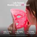 IFAE Red Light Therapy for Face and Neck, Red Light Therapy Mask with 850nm Infrared (NIR) Portable Led Face Mask with Eye Protection and Remote for True Anti-Wrinkles Skincare at Home Pink