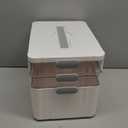 ARSTPEOE 3-Tier Medicine Organizer - Portable Medicine Cabinet with Plastic Handle, Multipurpose Medical Box, Pill Organizer, Empty First Aid Kit for Home