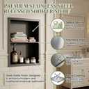 14x18 Inches Recessed Medicine Cabinet, Stainless Steel Built-in Wall Niche