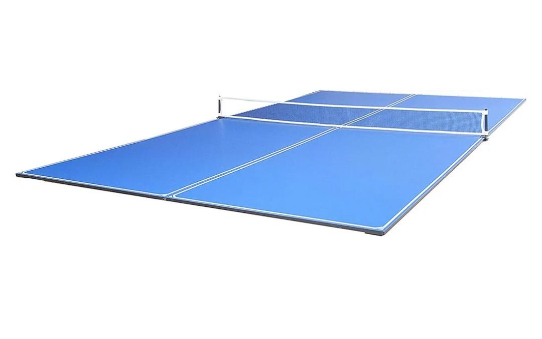JOOLA Ping Pong Conversion Top with Net Set for Billiard and Pool Tables - Regulation Top Converts Billiards into Ping Pong Table - Includes Foam Padding for Protection - Steel Frame Option