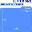 TUXIYA 105 Pack Colored File Folders,21 Colors File Folders Letter Size Manilla Folders 8.5 x 11,1/3 Cut Tab Filing Folders for Office School Business Documents Files Paper