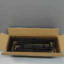 YBING Over The Door Organizer with Hooks 3 Tier Back Towel Hanger Baskets Metal Behind Hanging Storage Shelf Pantry Racks for Bedroom Bathroom Black, R01-R984