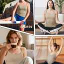 2 x Women's Seamless Camisole Tops, Everyday Layers Tank Top for Women, Spaghetti Cami with 2 Pair Clear Straps