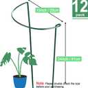 HiGift 12 Pack 10" W x 24" H Plant Stakes for Indoor Plants, Metal Garden Peony Support Cages, Outdoor Plant Supports Ring Prop, Large Plant Stake for Hydrangea,Rose,Flower,Vine,Potted Plants